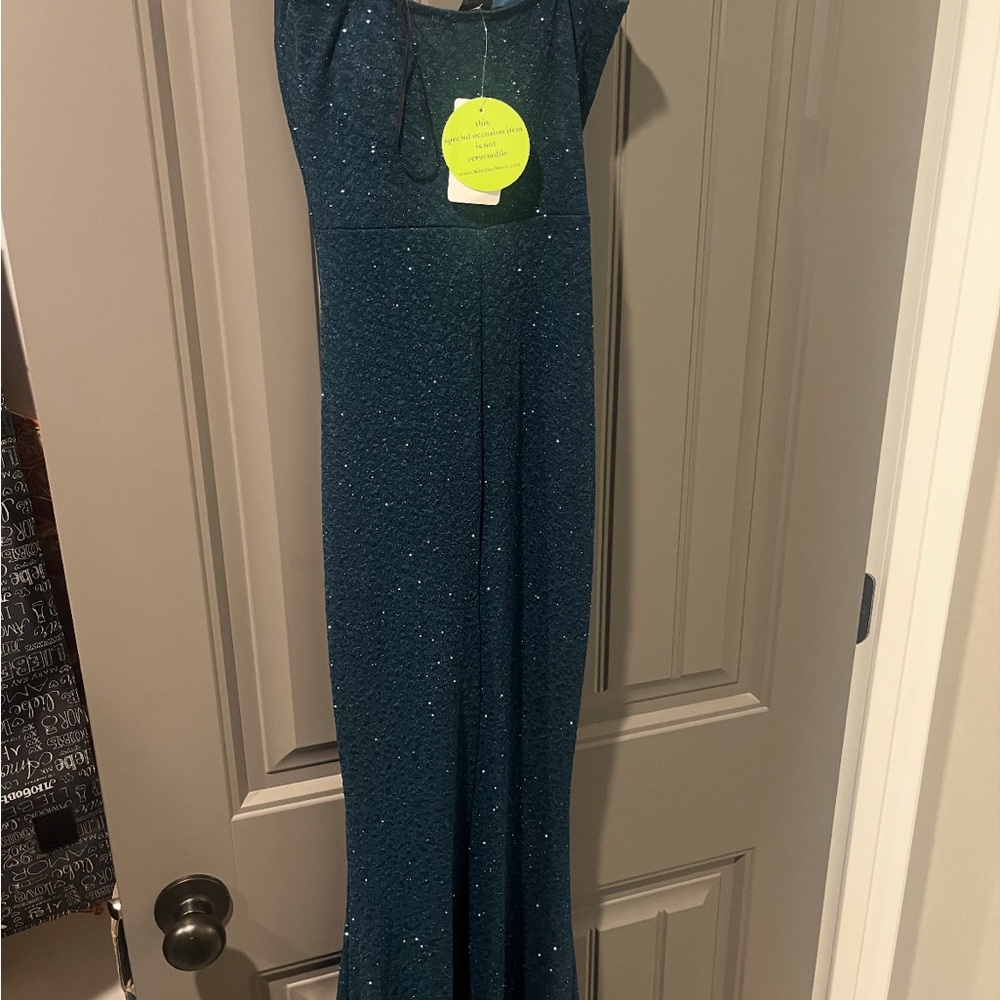 Windsor Teal Sparkle Maxi Dress
